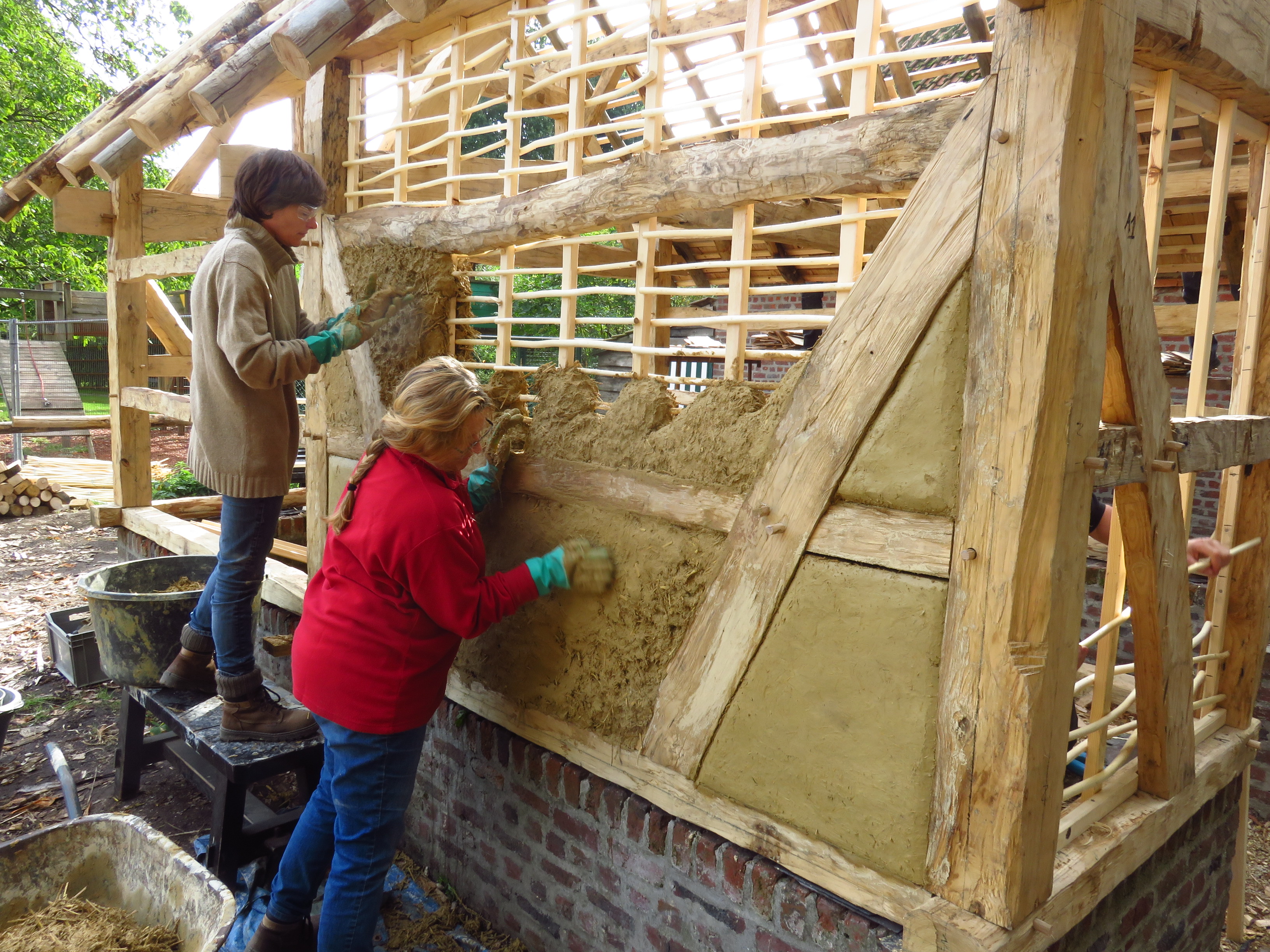 Het lemen van het Wan-kot aan de Liermolen